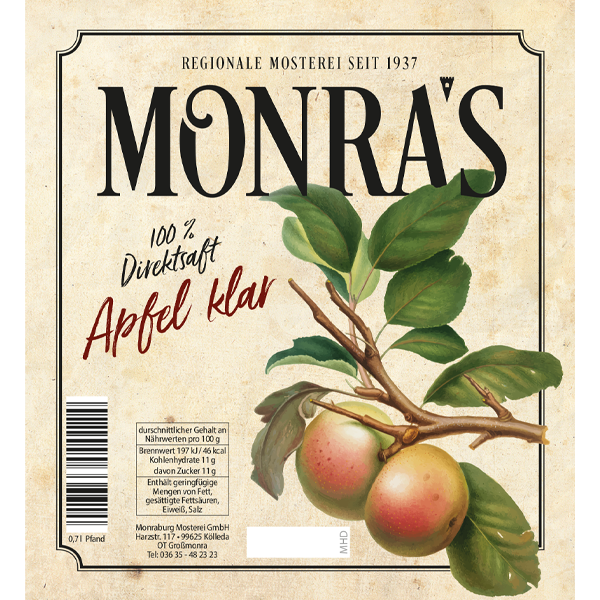 Monraburg-klarer-Apfelsaft_Etikett